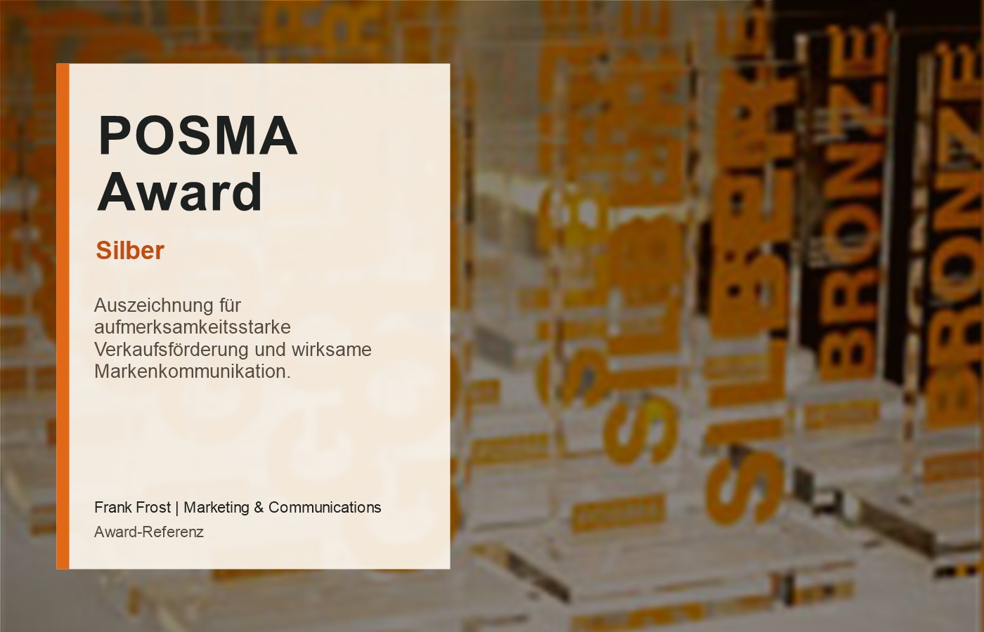 POSMA Award Silber Keyvisual